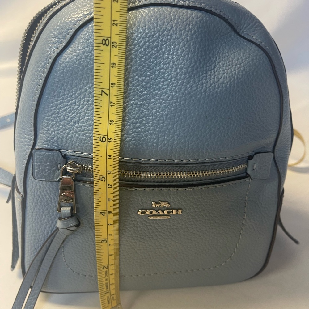 Coach Blue  Pebble Leather Mini Backpack - Picture 15 of 16